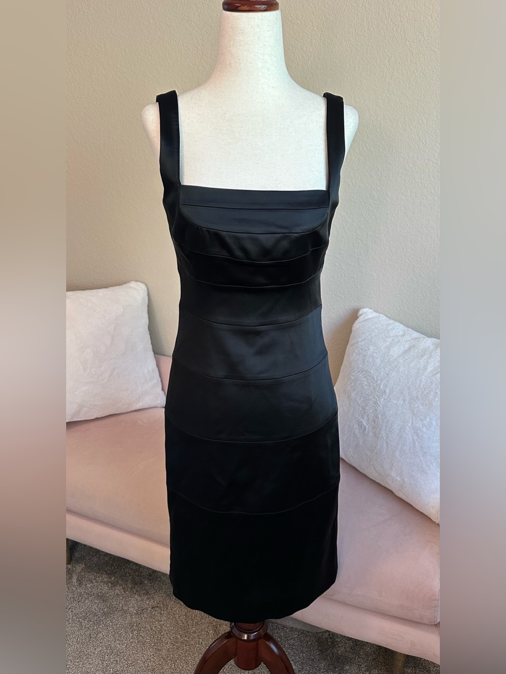 Jax Satin Dress Black Bandage Party Cocktail Women’s Size 6